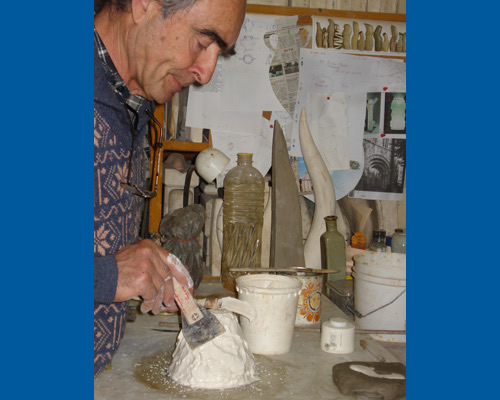 Atelier de poterie de Moriani - Fabrication d'un moule
